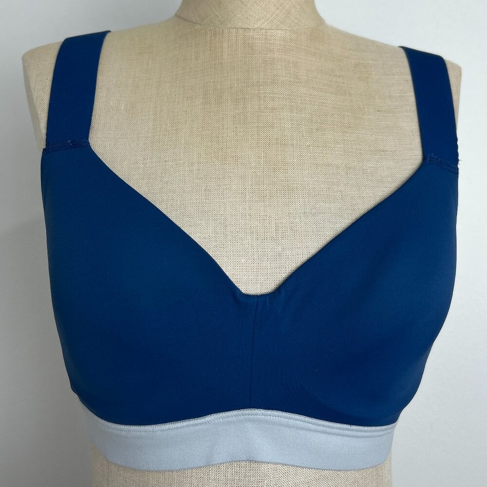 Natori Dynamic Convertible Contour Sports Bra 32D Blue Gray High Impact